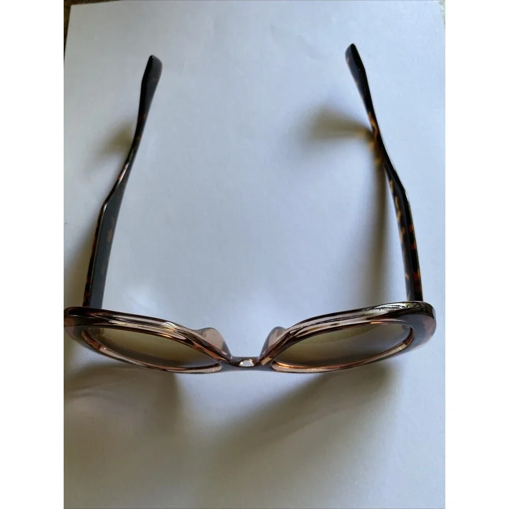 Women's Brown Frosted And Tortoise Shell Sun Glasses